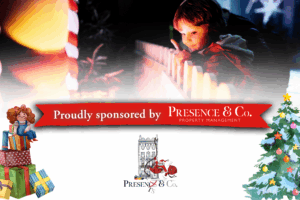 Presence & Co.: The Proud Sponsor Behind Christmas at Bewl Water 2025 promotional red banner